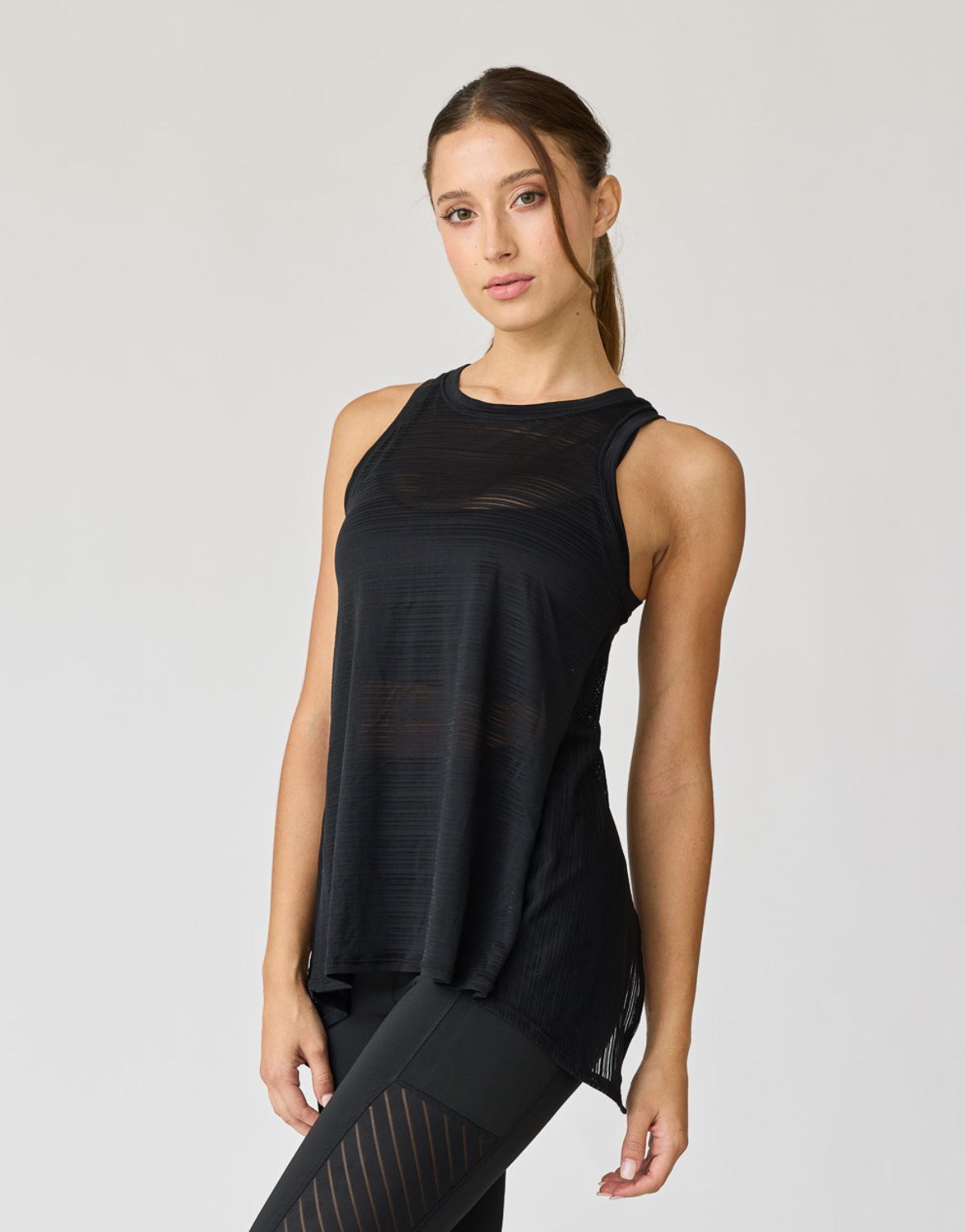 Stripe Mesh Tank Top – AVA Active