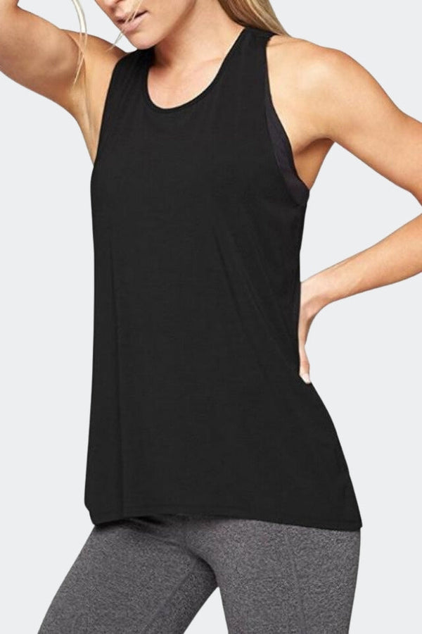 AVA Active Tank Tops Black / S Cross Back Tank Top