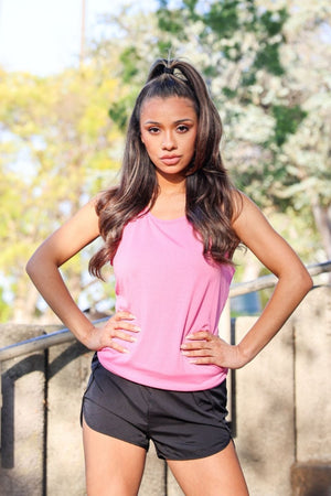 AVA Active Tank Tops Pink / S Cross Back Tank Top