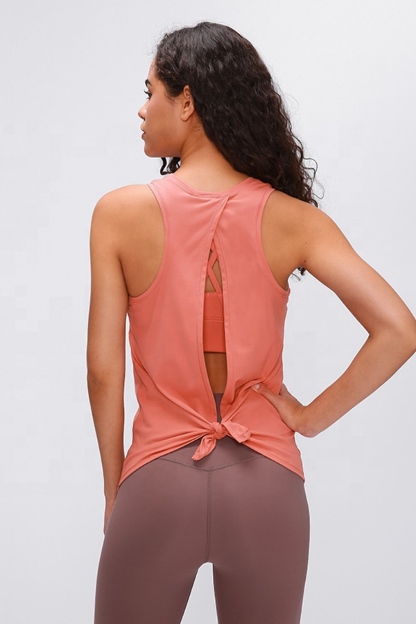 AVA Active Tank Tops Peach / S Open Back Tank Top (coming soon)